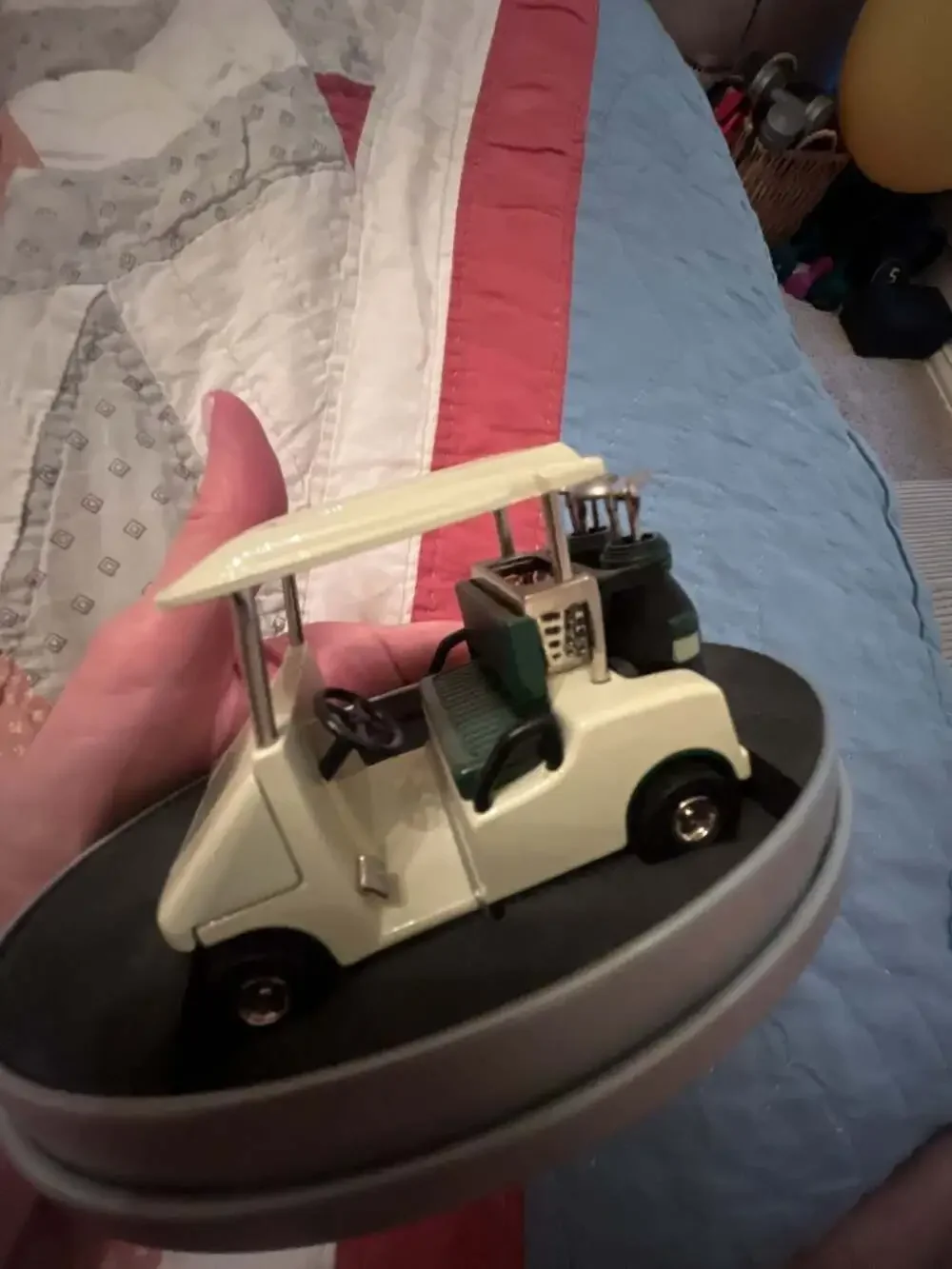 Relic Limited Edition Die Cast Golf Cart Desk Clock RML5001111